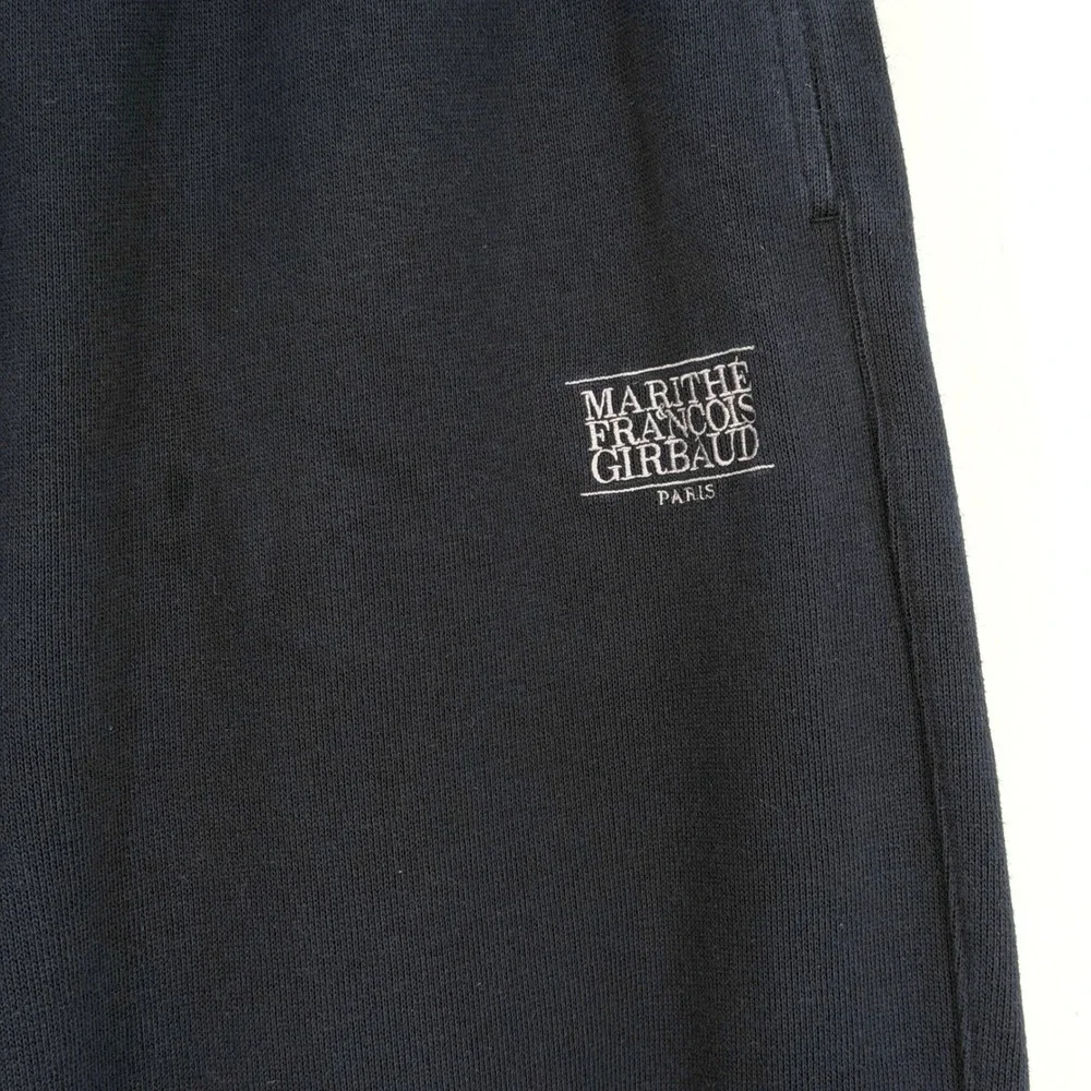 Marithe Francois Girbaud Classic Logo Double Face Sweatpants Navy Blue M